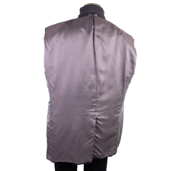 Ralph Lauren Mens Two Button Gray Blazer Wool Solid Sport Coat Jacket Size 48L - Picture 14 of 15